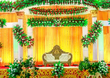 Wedding stage flower decoration in Vellore